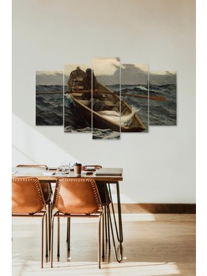 TeknoKapsül Deniz Manzarası 5 Parçalı Mdf Tablo 60 x 100