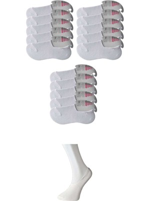 Zenvia Beyaz Kadın Babet Çorap 15 Çift (ZNV-556)