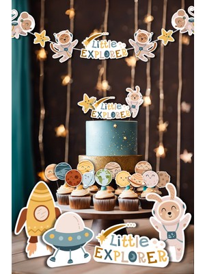 Niksy Design Boho Uzay Temalı Doğum Günü Parti Süsü Seti Doğum Günü Konsepti