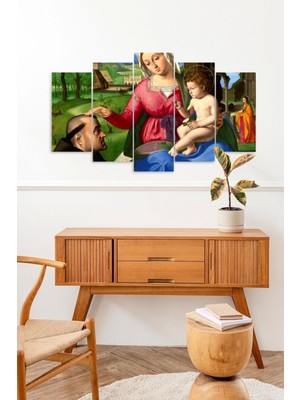 TeknoKapsül Anne ve Bebek 5 Parçalı Mdf Tablo 60 x 100