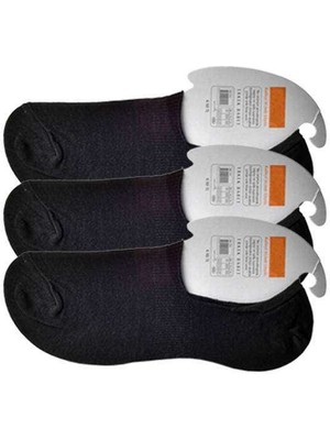 Zenvia Siyah Erkek Babet Çorap 3 Çift (ZNV-556)