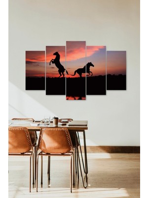 TeknoKapsül Atlar 5 Parçalı Mdf Tablo 60 x 100