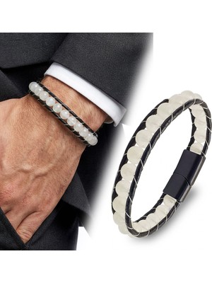 Karpınar Çelik Takı Neon Fosforlu Deri Çelik Bilelklik