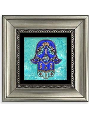 TeknoKapsül Fatma Ana Eli Çerçeveli Taş Tablo 20 cm