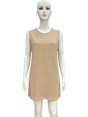 Seyteks Kadın Premium Taşlı Şık Kolsuz Içlik