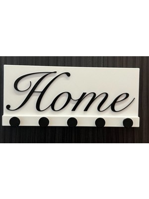 Antilop Home Yazılı Duvar Askısı – 3D Baskı Dekoratif Anahtarlık & Askılık (5 Kancalı, Modern Minimal Tasarım)