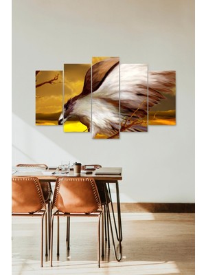 TeknoKapsül Manzara 5 Parçalı Mdf Tablo 60 x 100