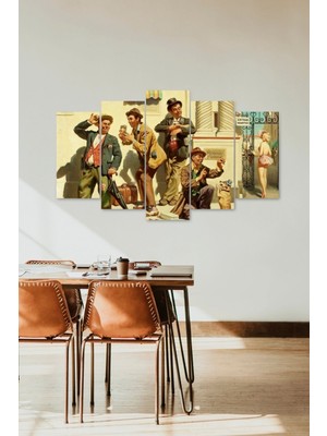 TeknoKapsül Sokaklar 5 Parçalı Mdf Tablo 60 x 100