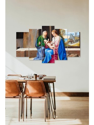 TeknoKapsül Insan Manzarası 5 Parçalı Mdf Tablo 60 x 100