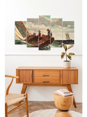 TeknoKapsül Deniz Manzarası 5 Parçalı Mdf Tablo 60 x 100