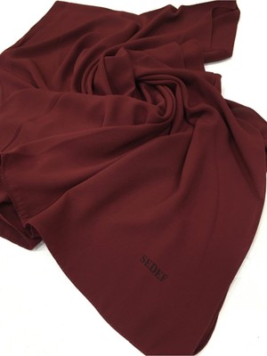 Sedef Medine Ipeği ŞAL,BORDO,70X200