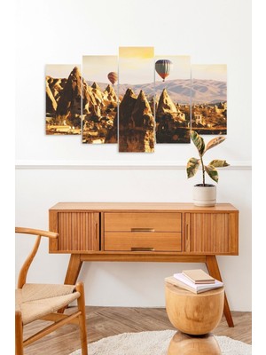 TeknoKapsül Kapadokya Manzara 5 Parçalı Mdf Tablo 60 x 100