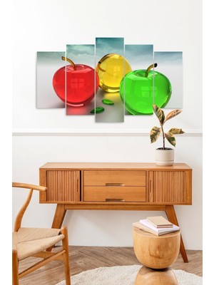 TeknoKapsül Elmalar 5 Parçalı Mdf Tablo 60 x 100