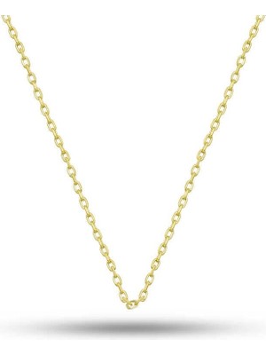 Özcömert Silver Gümüş Gold 0.30 Mikron 45 cm Forse Kadın Zincir
