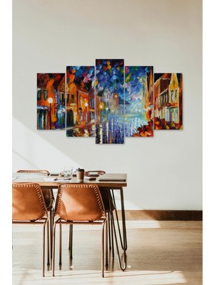 TeknoKapsül Deniz Manzarası 5 Parçalı Mdf Tablo 60 x 100