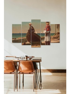 TeknoKapsül Deniz Manzarası 5 Parçalı Mdf Tablo 60 x 100