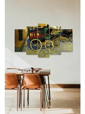 TeknoKapsül At Arabası Retro 5 Parçalı Mdf Tablo 60 x 100