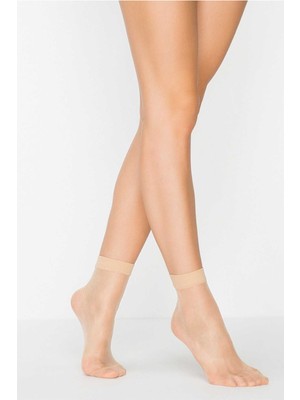 Zenvia Fit 15 Soket Ince Parlak Kısa Çorap Açık Ten (ZNV-556)