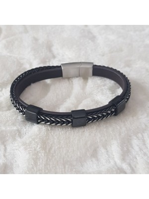 Canka Deri Çelik Bileklik