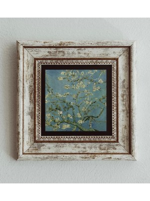 TeknoKapsül Vincent Van Gogh Çerçeveli Taş Tablo , Çerçeveli Taş Duvar Dekoru 20 cm