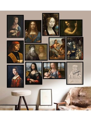 TeknoKapsül 12 Parça Çerçeve Görünümlü Mdf Tablo Seti 15 x 20