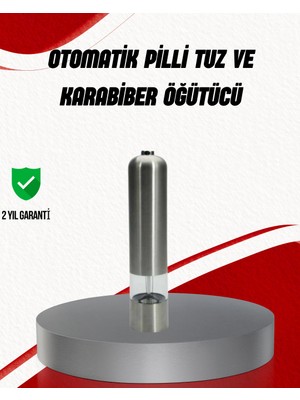 Verto Işıklı Pilli Baharat Değirmeni Taze ve Pratik Öğütme