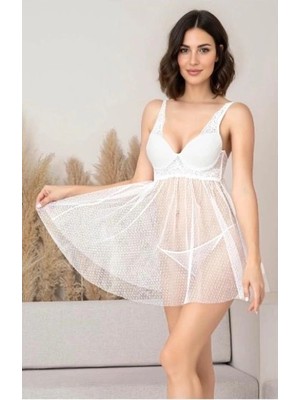 Larimar Nurteks 5402 Kısa Tül Gecelik