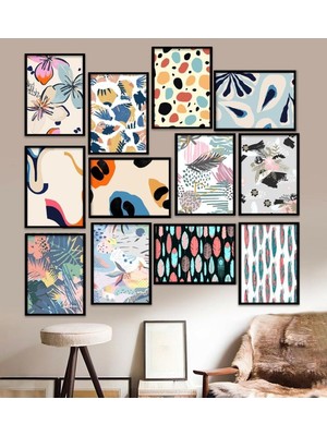 TeknoKapsül 12 Parça Çerçeve Görünümlü Mdf Tablo Seti 15 x 20