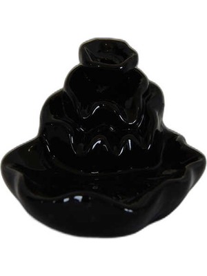 LTG Nova Geri Akış Buhurdanlık Tütsülük Seramik Şelale Siyah Backflow C0902