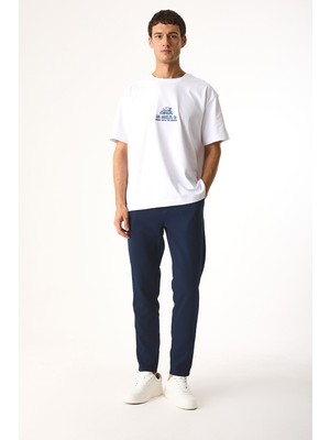 Vena Erkek Alfred Beli Lastikli Smart Pantolon - Lacivert