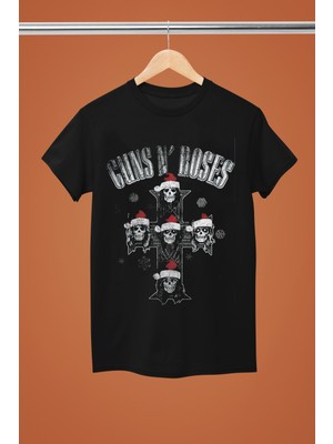 Magors Guns & Roses Baskılı %100 Pamuklu Regular Kalıp Tshırt