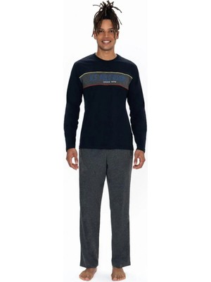 U.s. Polo Assn. Erkek %100 Pamuk  Erkek Lacivert Pijama Takımı 18834