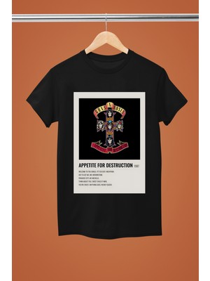 Magors Guns & Roses Baskılı %100 Pamuklu Regular Kalıp Tshırt