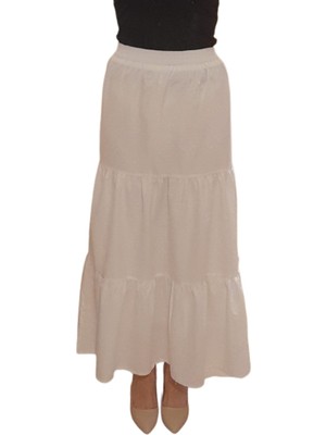 Pars Moda Tasarım Kadın beli lastikli Içi Astarlı Etek