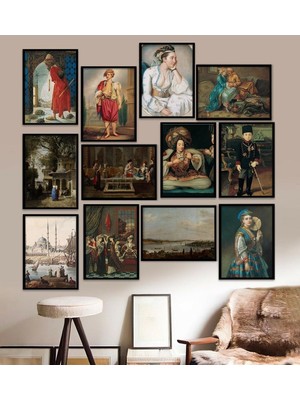 TeknoKapsül 12 Parça Çerçeve Görünümlü Mdf Tablo Seti 15 x 20