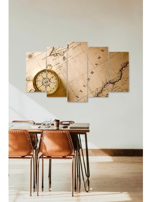 TeknoKapsül Puslu Kıtalar 5 Parçalı Mdf Tablo 60 x 100