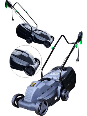 Lieber German Teknoloji 2200 Watt Tekerlekli Elektrikli Çim Biçme Makinası 2 Yıl Garantili