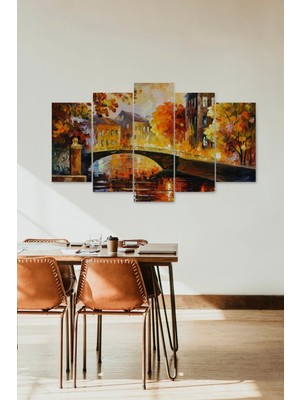 TeknoKapsül Deniz Manzarası 5 Parçalı Mdf Tablo 60 x 100