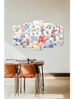 TeknoKapsül Manzara Insan 5 Parçalı Mdf Tablo 60 x 100