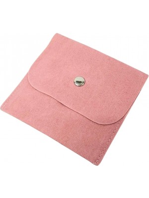 Özer Kutu Kadife (Süet) Zarf Kese Pudra 25 Adet 10X10 cm Boy Takı, Altın Kesesi (Çıtçıtlı)