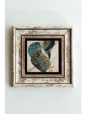 TeknoKapsül Desenli Çerçeveli Taş Tablo , Çerçeveli Taş Duvar DEKORU-ENKCRCVTBL-00175 20 cm