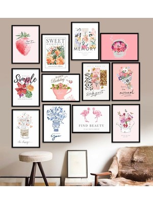 TeknoKapsül 12 Parça Çerçeve Görünümlü Mdf Tablo Seti 15 x 20