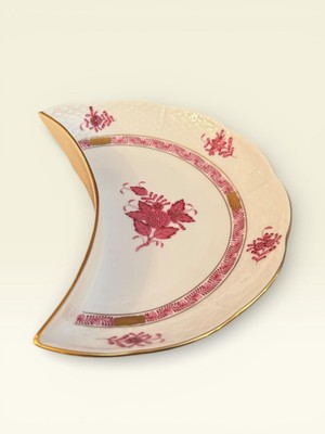 Herend El Yapımı Porselen Salata Tabağı | 20X14,5 cm | El Boyama | Koleksiyonluk