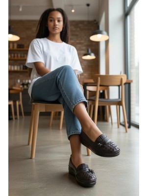 Gökçe Kundura Kadın Ortopedik Fiyonklu Lastikli Rahat Taban Babet