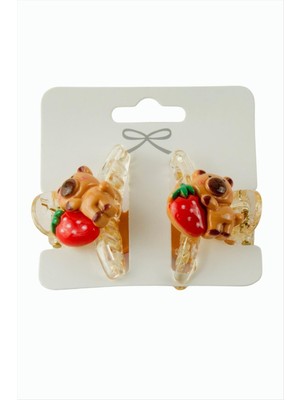 Makay 2 Adet Ayıcık Mandal Toka 4 cm