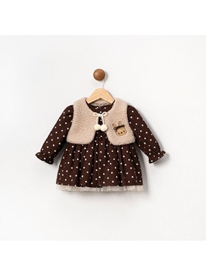 Cumino Mary Puantiyeli Bolerolu Ikili Bebek Elbise