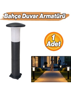 Badem10 Mantar Tip Düz Plastik Sokak Bahçe Aplik 60 cm Lamba Aydınlatma Bahçe Duvar Armatür E27 Duy Uyumlu