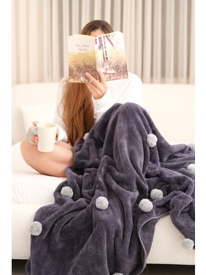 Cakkatex Ponponlu Ekstra Yumuşak Wellsoft Tv Battaniyesi|koltuk Battaniyesi