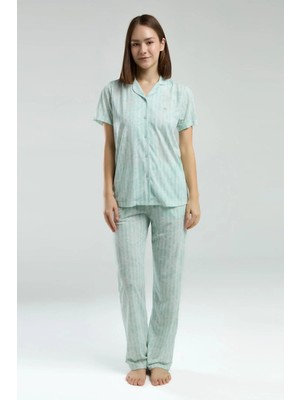 Pierre Cardin Cepli, Gömlek Yaka, Düğmeli, Kısakollu, Kutulu, Yazlık Pijama Takım