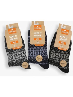 Bolero Kadın 3'lü Lüks Yünlü Renkli Çorap